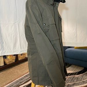 Olive green water resistant field jacket